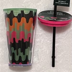 Halloween Starbucks Glow in the Dark Tumbler with Straw New 2023 Edition
